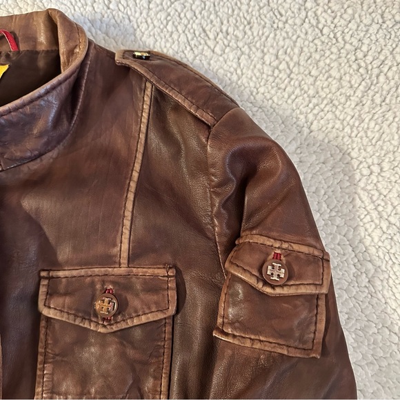 Tory Burch Sgt Pepper Leather Jacket - size 12 - Picture 6 of 7